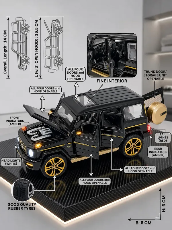 Bigmet_Black_Mercedes_Benz_G_Wagon_Die_Cast_Toy_Car