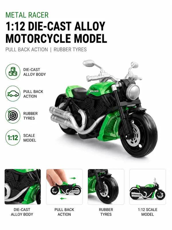 Green__Die_Cast_Cruiser_Motorcycle_Toy_