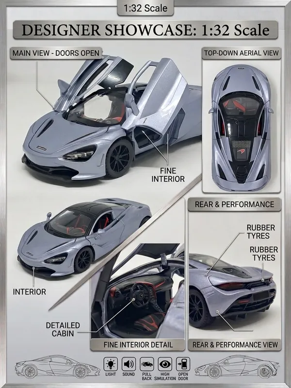 Bigmet_Silver_Mclaren_Die_Cast_Pull_Back_Car_Light_Sound