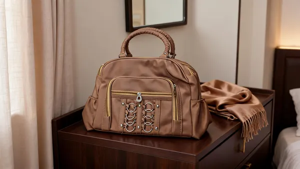 Brown_Faux_Leather_Multi-Pocket_Handbag_For_Women