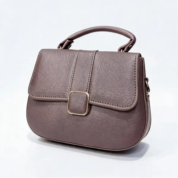 Mauve_Textured_Leather_Structured_Sling_Bag_For_Women