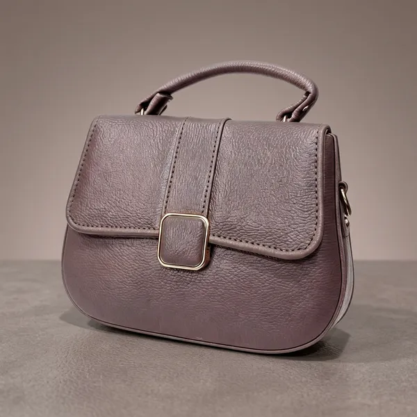 Mauve_Textured_Leather_Structured_Sling_Bag_For_Women