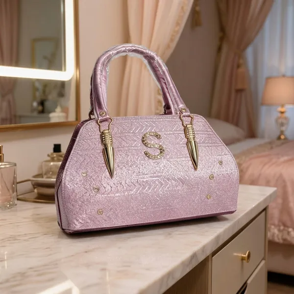 Pink_Glitter_Embellished_Structured_Handbag_For_Women