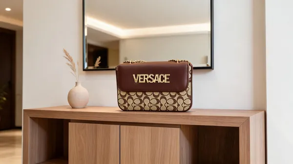 Brown_Versace_Logo_Chain_Strap_Shoulder_Bag_For_Women