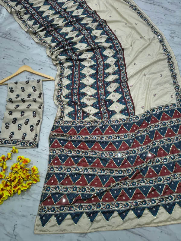 Chinon_Silk_Mirror_Work_Saree