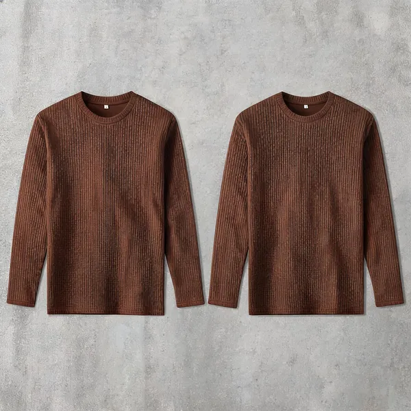Brown_Premium_And_Elegant_Polyester_T-Shirt_For_Men_Pack_Of_2