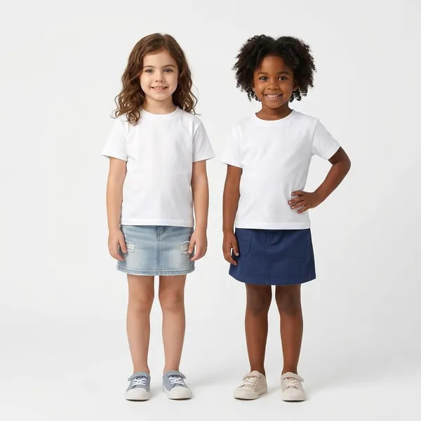 White_Premium_And_Elegant_Polyester_T-Shirt_For_Girls_Pack_Of_2