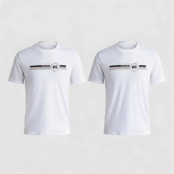 White_Premium_And_Elegant_Polyester_T-Shirt_For_Men_Pack_Of_2