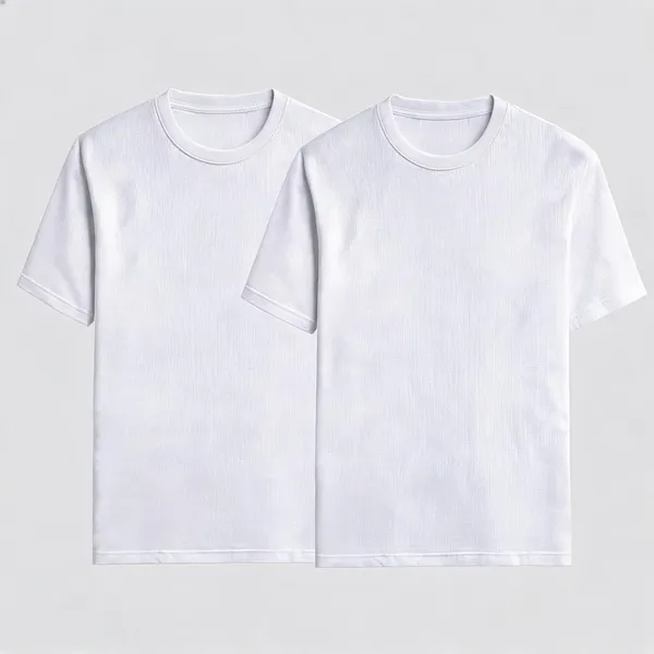 White_Premium_And_Elegant_Polyester_T-Shirt_For_Men_Pack_Of_2