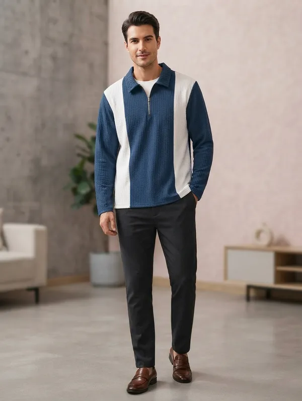 Karara_Cotton_Blend_Full_Sleeve_Half_Zipper_Tshirt