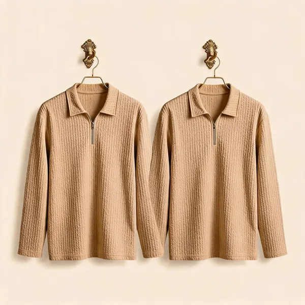 Beige_Premium_And_Elegant_Polyester_T-Shirt_For_Men_Pack_Of_2