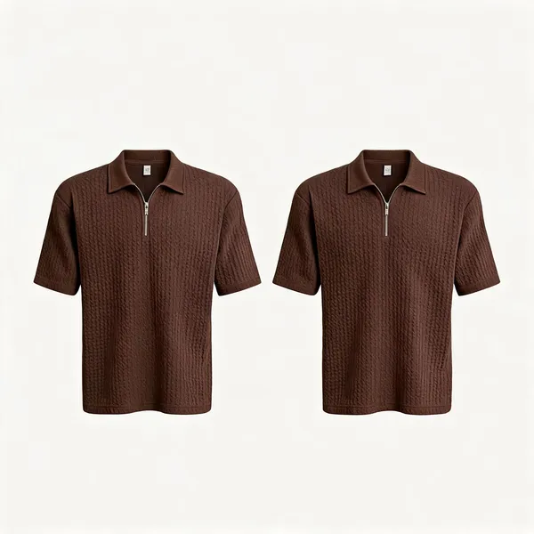 Brown_Premium_And_Elegant_Polyester_T-Shirt_For_Men_Pack_Of_2