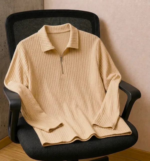 Karara_Cotton_Blend_Full_Sleeve_Half_Zipper_Tshirt