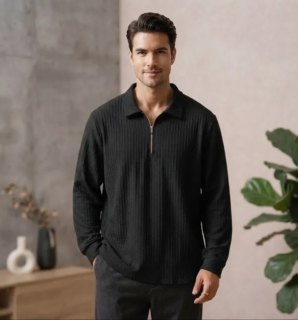 Karara_Cotton_Blend_Full_Sleeve_Half_Zipper_Tshirt