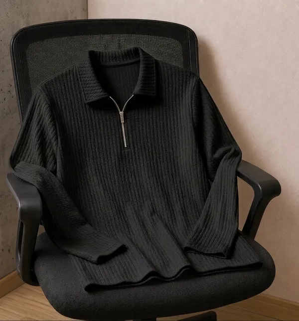 Karara_Cotton_Blend_Full_Sleeve_Half_Zipper_Tshirt