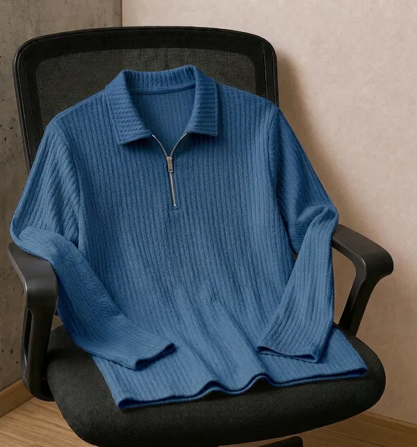 Karara_Cotton_Blend_Full_Sleeve_Half_Zipper_Tshirt