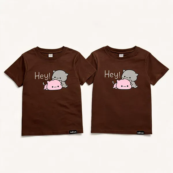 Brown_Premium_And_Elegant_Polyester_T-Shirt_For_Boys_And_Girls_Pack_Of_2