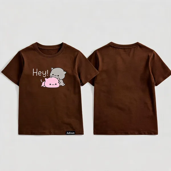 Brown_Premium_And_Elegant_Polyester_T-Shirt_For_Boys_And_Girls_Pack_Of_2