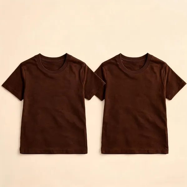 Brown_Premium_And_Elegant_Polyester_T-Shirt_For_Boys_And_Girls_Pack_Of_2