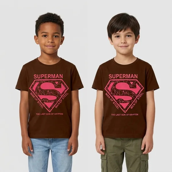 Brown_Premium_And_Elegant_Polyester_T-Shirt_For_Boys_And_Girls_Pack_Of_2