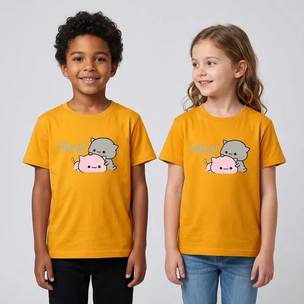 Yellow_Premium_And_Elegant_Polyester_T-Shirt_For_Boys_And_Girls_Pack_Of_2