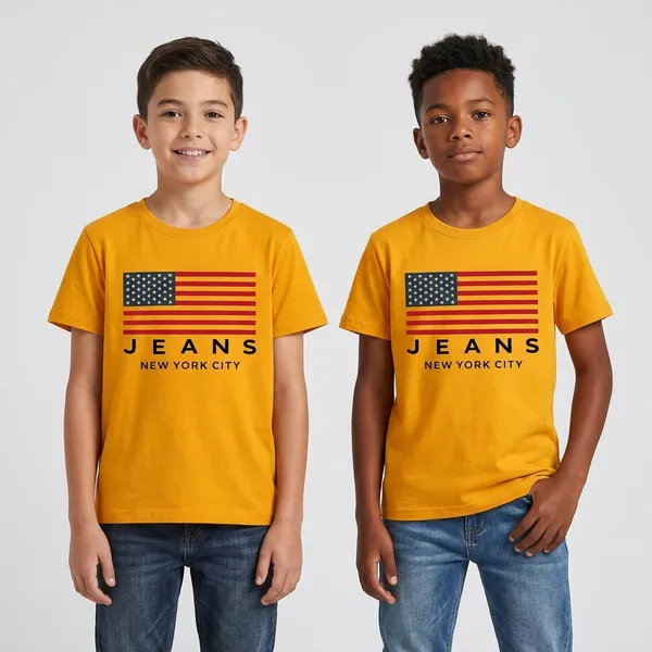 Yellow_Premium_And_Elegant_Polyester_T-Shirt_For_Boys_And_Girls_Pack_Of_2