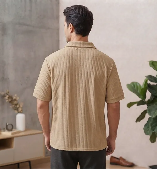 Karara_Cotton_Blend_Half_._Sleeve_Half_Zipper_Tshirt