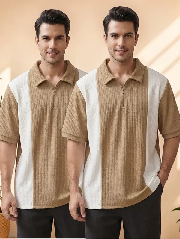 Karara_Cotton_Blend_Half_._Sleeve_Half_Zipper_Tshirt
