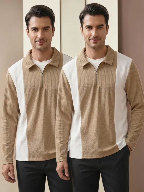 Karara_Cotton_Blend_Full_Sleeve_Half_Zipper_Tshirt