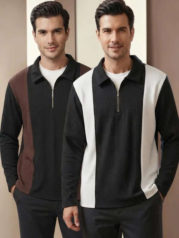 Karara_Cotton_Blend_Full_Sleeve_Half_Zipper_Tshirt