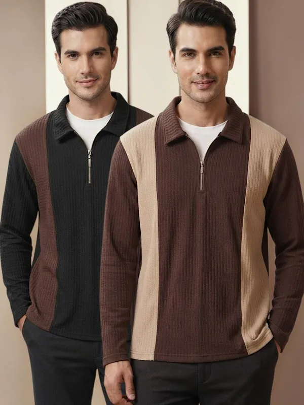 Karara_Cotton_Blend_Full_Sleeve_Half_Zipper_Tshirt