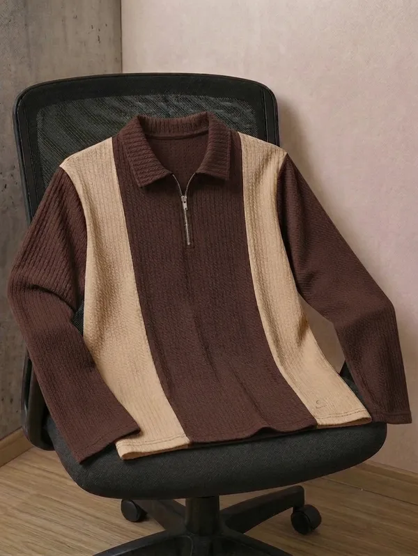 Karara_Cotton_Blend_Full_Sleeve_Half_Zipper_Tshirt