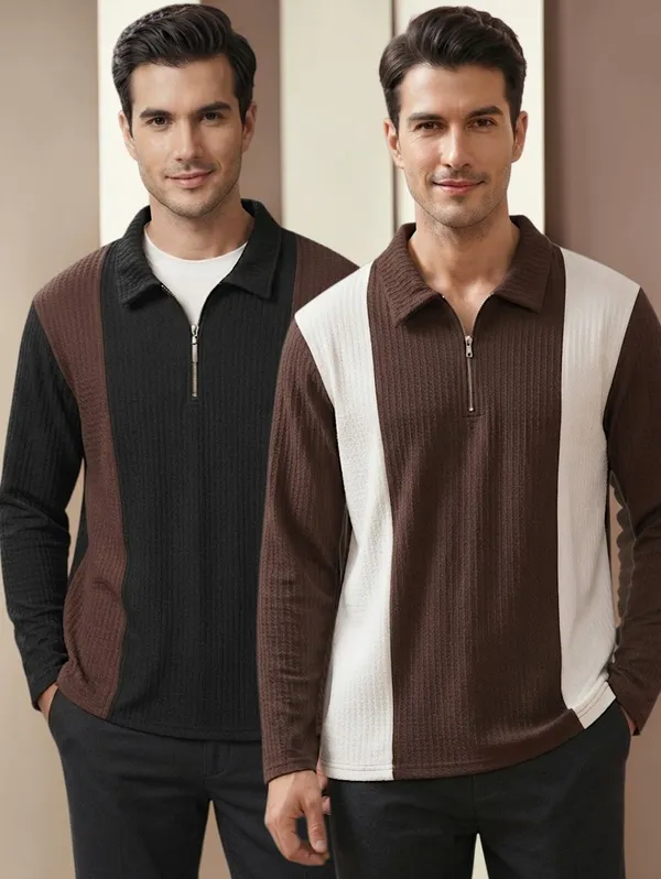 Karara_Cotton_Blend_Full_Sleeve_Half_Zipper_Tshirt