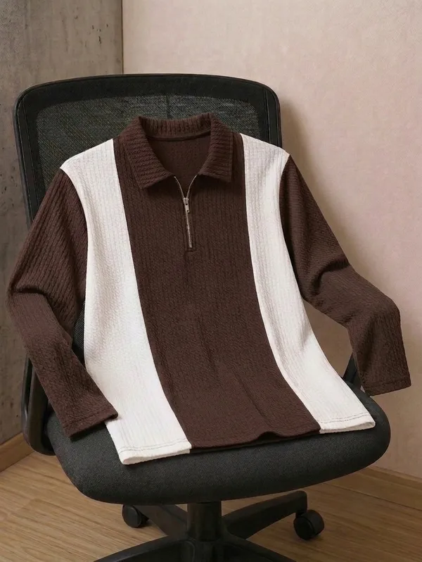 Karara_Cotton_Blend_Full_Sleeve_Half_Zipper_Tshirt
