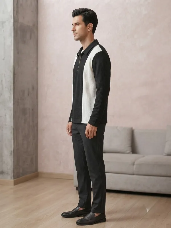 Karara_Cotton_Blend_Full_Sleeve_Half_Zipper_Tshirt