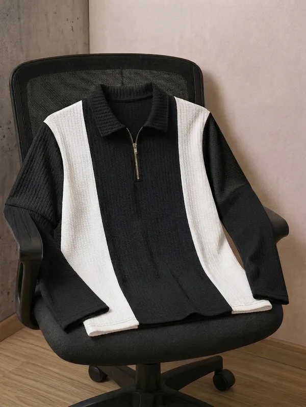 Karara_Cotton_Blend_Full_Sleeve_Half_Zipper_Tshirt
