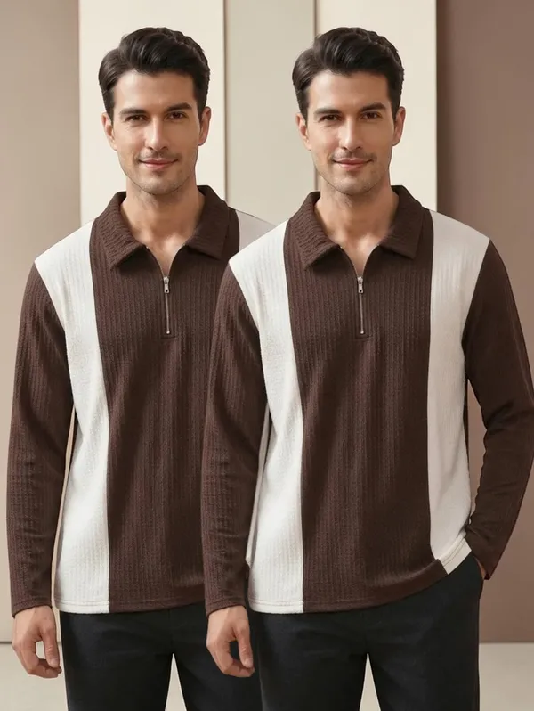 Karara_Cotton_Blend_Full_Sleeve_Half_Zipper_Tshirt