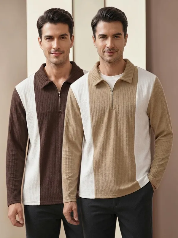 Karara_Cotton_Blend_Full_Sleeve_Half_Zipper_Tshirt