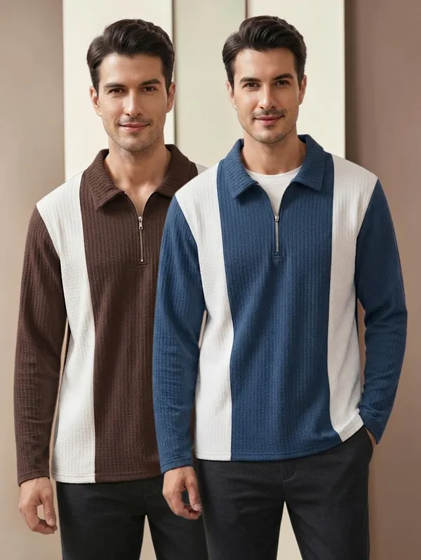 Karara_Cotton_Blend_Full_Sleeve_Half_Zipper_Tshirt