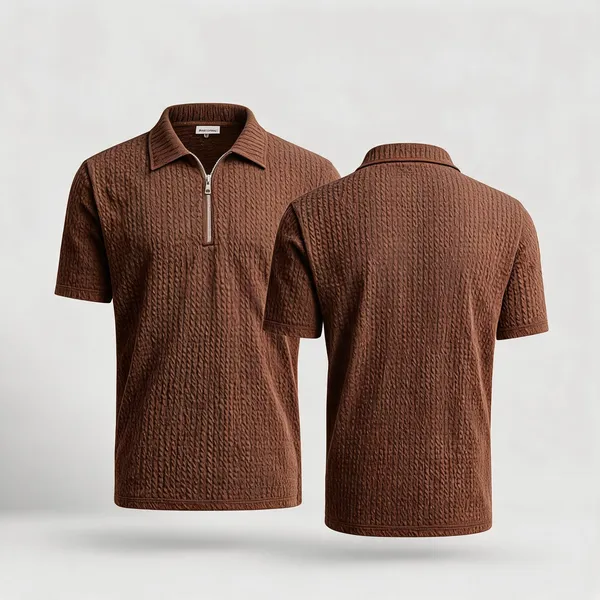 Brown_Premium_And_Elegant_Polyester_T-Shirt_For_Men_Pack_Of_2