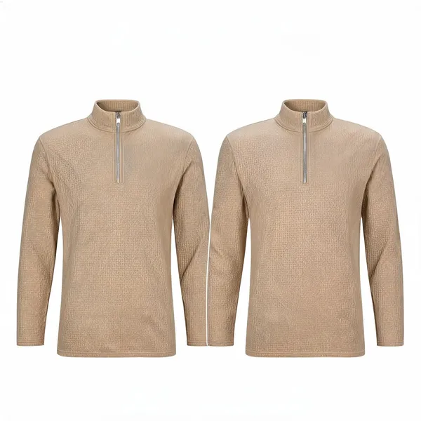 Beige_Premium_And_Elegant_Polyester_T-Shirt_For_Men_Pack_Of_2