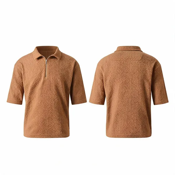 Beige_Premium_And_Elegant_Polyester_T-Shirt_For_Men_Pack_Of_2