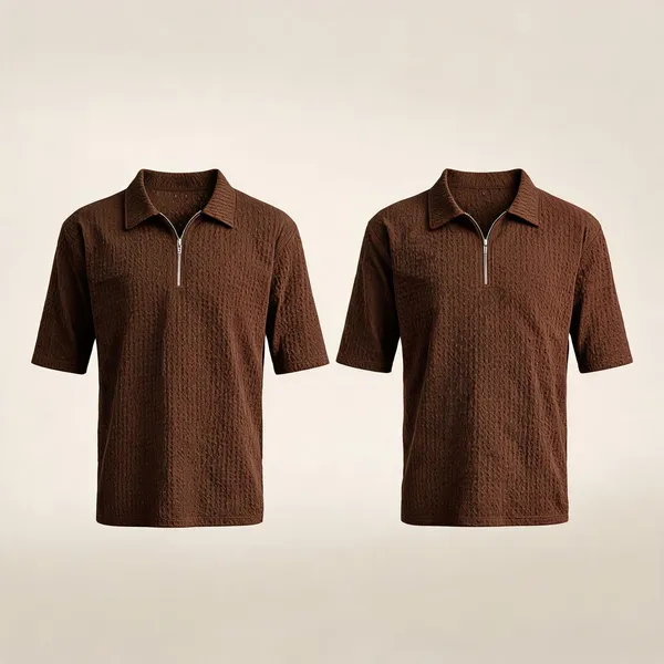 Brown_Premium_And_Elegant_Polyester_T-Shirt_For_Men_Pack_Of_2