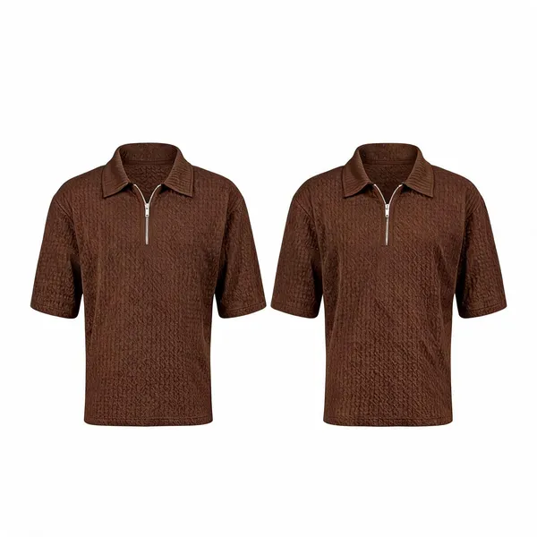 Brown_Premium_And_Elegant_Polyester_T-Shirt_For_Men_Pack_Of_2