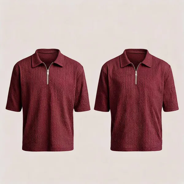 Wine_Premium_And_Elegant_Polyester_T-Shirt_For_Men_Pack_Of_2
