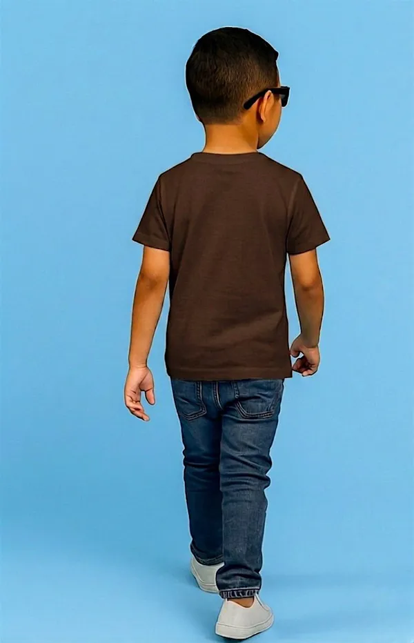 Brown_Premium_And_Elegant_Polyester_T-Shirt_For_Boys_And_Girls_Pack_Of_2