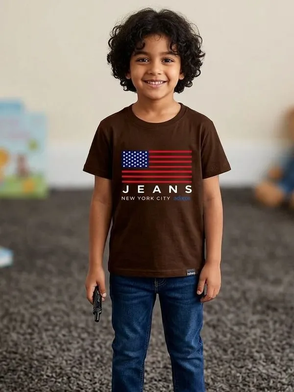 Brown_Premium_And_Elegant_Polyester_T-Shirt_For_Boys_And_Girls_Pack_Of_2