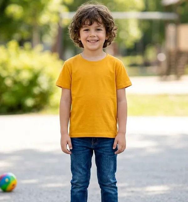 Yellow_Premium_And_Elegant_Polyester_T-Shirt_For_Boys_And_Girls_Pack_Of_2