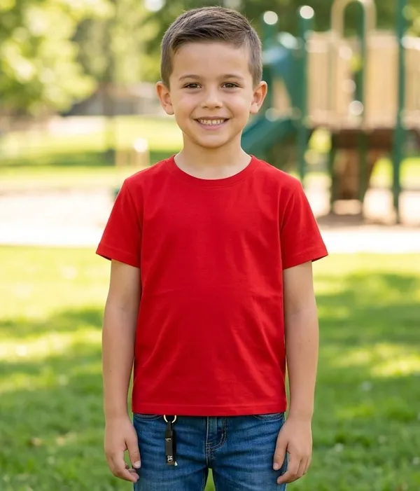 Red_Premium_And_Elegant_Polyester_T-Shirt_For_Boys_And_Girls_Pack_Of_2