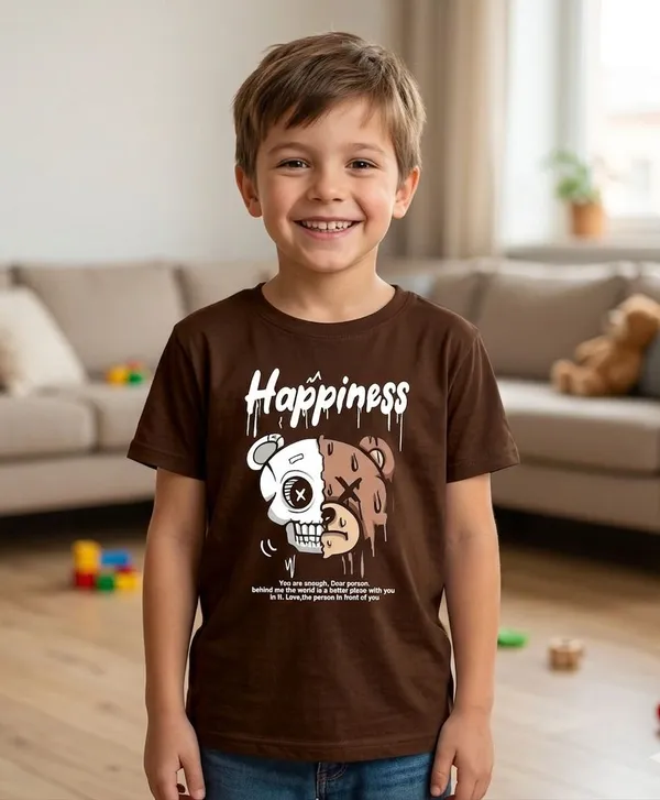 Brown_Premium_And_Elegant_Polyester_T-Shirt_For_Boys_And_Girls_Pack_Of_2